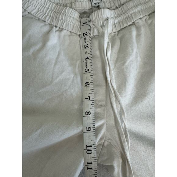 J.Crew Linen Cotton Blend Drawstring Pants in White Size 6 - Picture 12 of 14